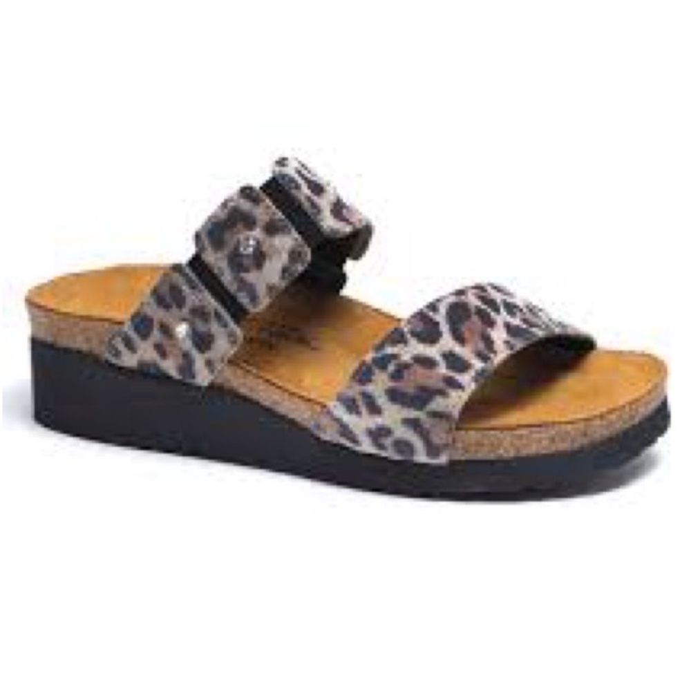 NEW!! Women’s NAOT Ashley Cheetah Suede/Leather Sandal Size 36EU/5-5.5US